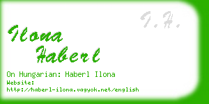 ilona haberl business card